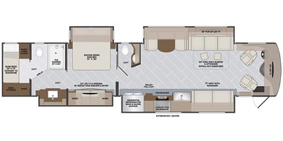 2022 Holiday Rambler Armada 44B floorplan