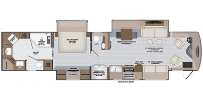 2022 Holiday Rambler Armada 44LE floorplan