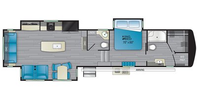 2022 Heartland Bighorn Traveler BHTR 37 FB floorplan