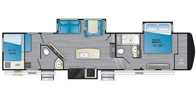 2022 Heartland Bighorn Traveler BHTR 37 TB floorplan