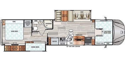 2022 Dynamax Force HD 37BD HD floorplan