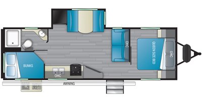 2022 Heartland Sundance Ultra-Lite SDTT 265 BH floorplan