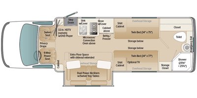 2022 Coach House Platinum 261XL RT floorplan