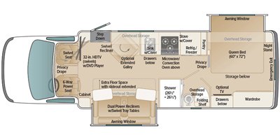 2022 Coach House Platinum 272XL FR floorplan