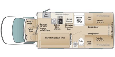 2022 Coach House Platinum II 240 SRT floorplan