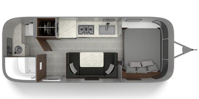 2022 Airstream Caravel 22FB floorplan