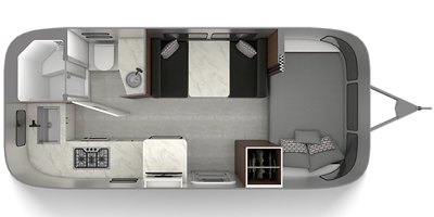 2022 Airstream Caravel 20FB floorplan