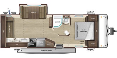 2022 Highland Ridge Range Lite 242RL floorplan