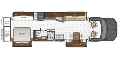 2022 Newmar Supreme Aire 4061 floorplan