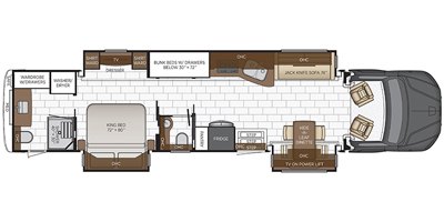 2022 Newmar Supreme Aire 4590 floorplan