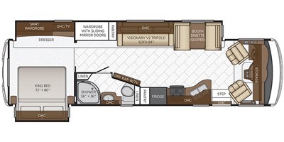 2022 Newmar Bay Star 3401 floorplan