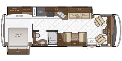 2022 Newmar Bay Star 3014 floorplan