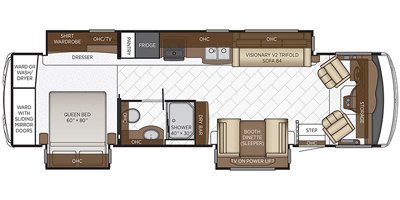 2022 Newmar Bay Star 3408 floorplan