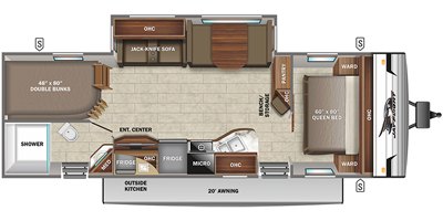 2022 Jayco Jay Flight 28BHOK floorplan