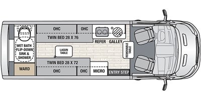 2022 Coachmen Beyond 22RB AWD floorplan