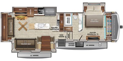 2022 Jayco North Point 340CKTS floorplan