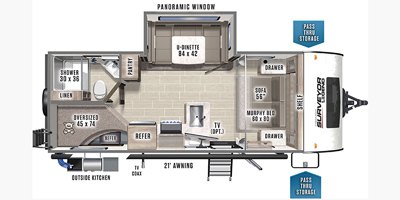 2022 Forest River Surveyor Legend 240BHLE floorplan