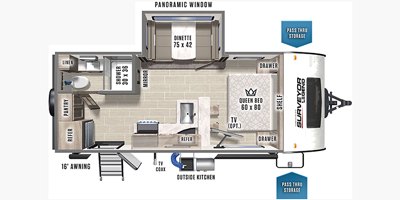 2022 Forest River Surveyor Legend 202RBLE floorplan