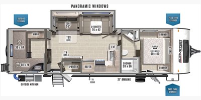 2022 Forest River Surveyor Legend 296QBLE floorplan