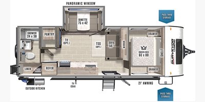 2022 Forest River Surveyor Legend 252RBLE floorplan