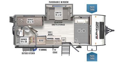 2022 Forest River Surveyor Legend 19MBLE floorplan