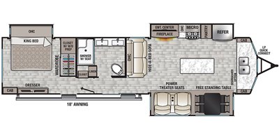 2022 Forest River Cedar Creek Cottage 40CFK2 floorplan