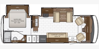 2022 Newmar Bay Star Sport 2813 floorplan