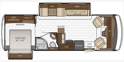 2022 Newmar Bay Star Sport 2702 floorplan