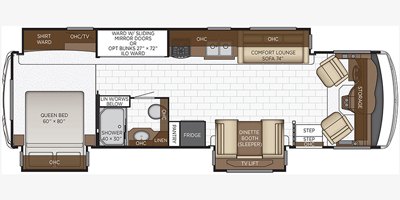 2022 Newmar Bay Star Sport 3315 floorplan