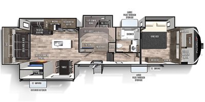 2022 Forest River Cardinal Limited 377MBLE floorplan