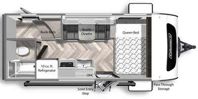 2022 Dutchmen Coleman Rubicon 1628BH floorplan