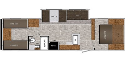 2022 Prime Time Manufacturing Avenger LE 28QBSLE floorplan