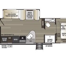2022 Keystone Outback Ultra-Lite 301UBH floorplan
