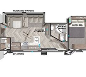 2022 Forest River Wildwood Lodge 42QBQ floorplan