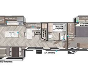 2022 Forest River Wildwood Lodge 40RLB floorplan