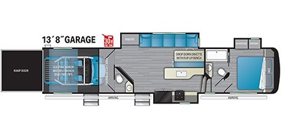 2022 Heartland Road Warrior RW 397 floorplan