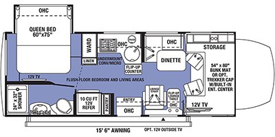 2022 Forest River Forester 2401Q MBS floorplan