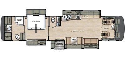 2022 Forest River Berkshire XL 40D floorplan