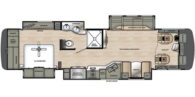 2022 Forest River Berkshire XL 37A floorplan