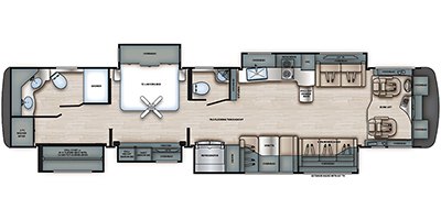 2022 Forest River Berkshire XLT 45E floorplan