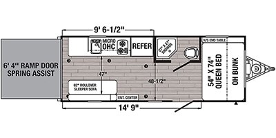 2022 Palomino Puma Ultra Lite 187TH floorplan