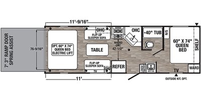 2022 Palomino Puma XLE Lite 25TFC floorplan