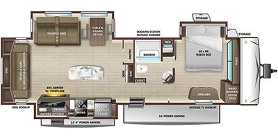 2022 Highland Ridge Silverstar 322RLS floorplan