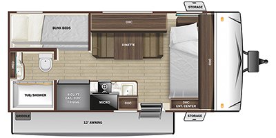 2022 Highland Ridge Range Lite Air 17BH floorplan