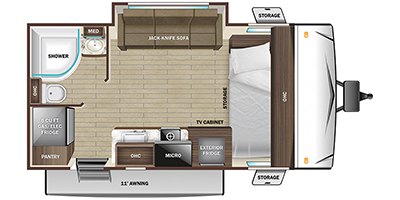 2022 Highland Ridge Range Lite Air 16FBS floorplan