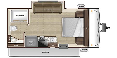 2022 Highland Ridge Range Lite Air 18RBS floorplan