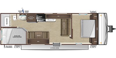 2022 Highland Ridge Open Range Conventional 26BHE floorplan