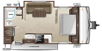 2022 Highland Ridge Open Range Conventional 20FBSW floorplan