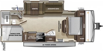 2022 Highland Ridge Open Range Conventional 26BHSW floorplan