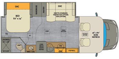 2022 Renegade Villagio 25FWC floorplan